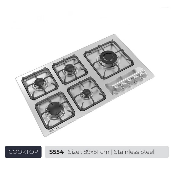 اجاق گاز صفحه ایKITSON شیشه ای مدل S554