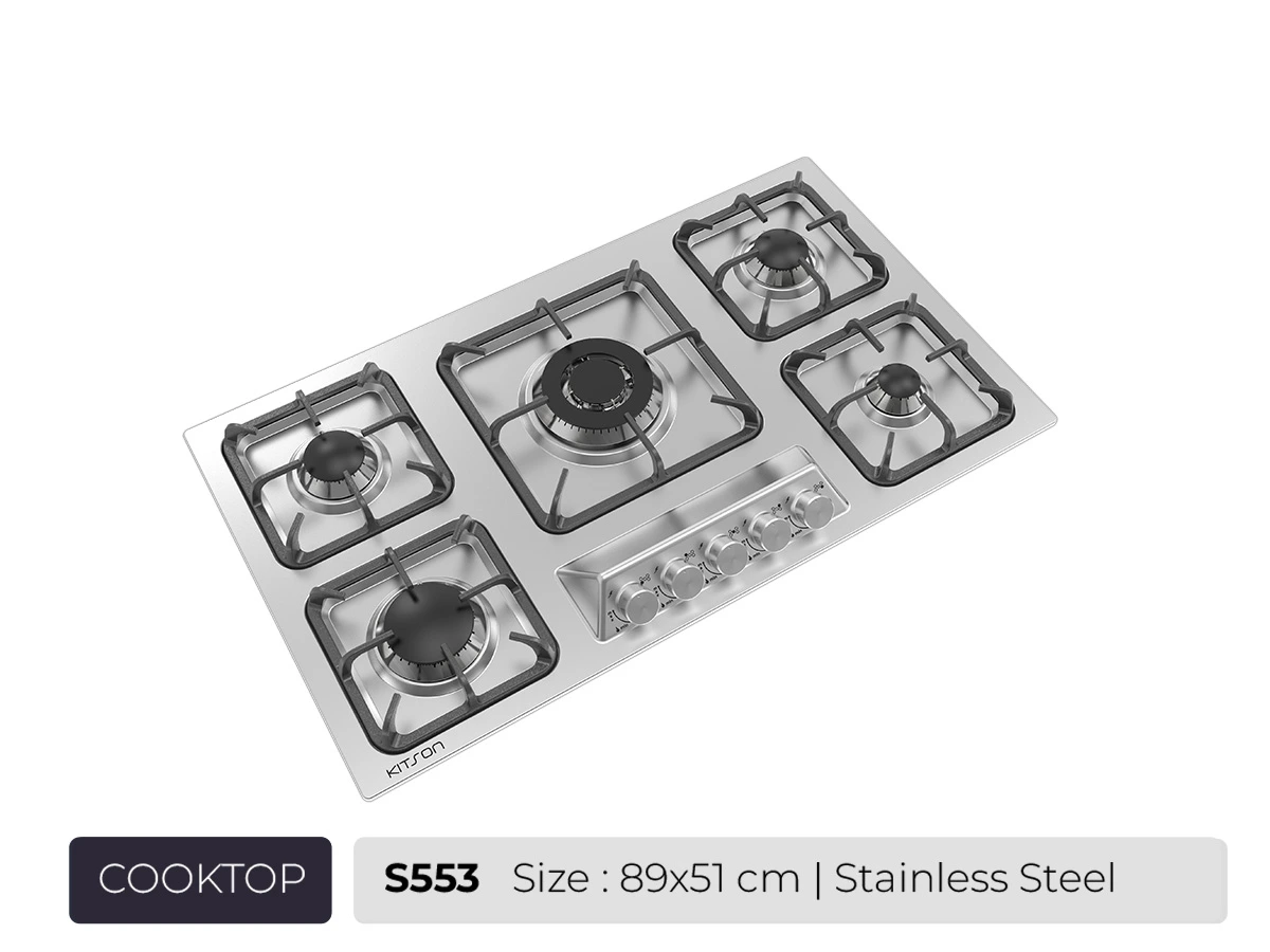 اجاق گاز صفحه ایKITSON  شیشه ای مدل S553